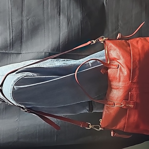 Levity Genuine Leather Shoulder Bag with Handstrap - Picture 2 of 4